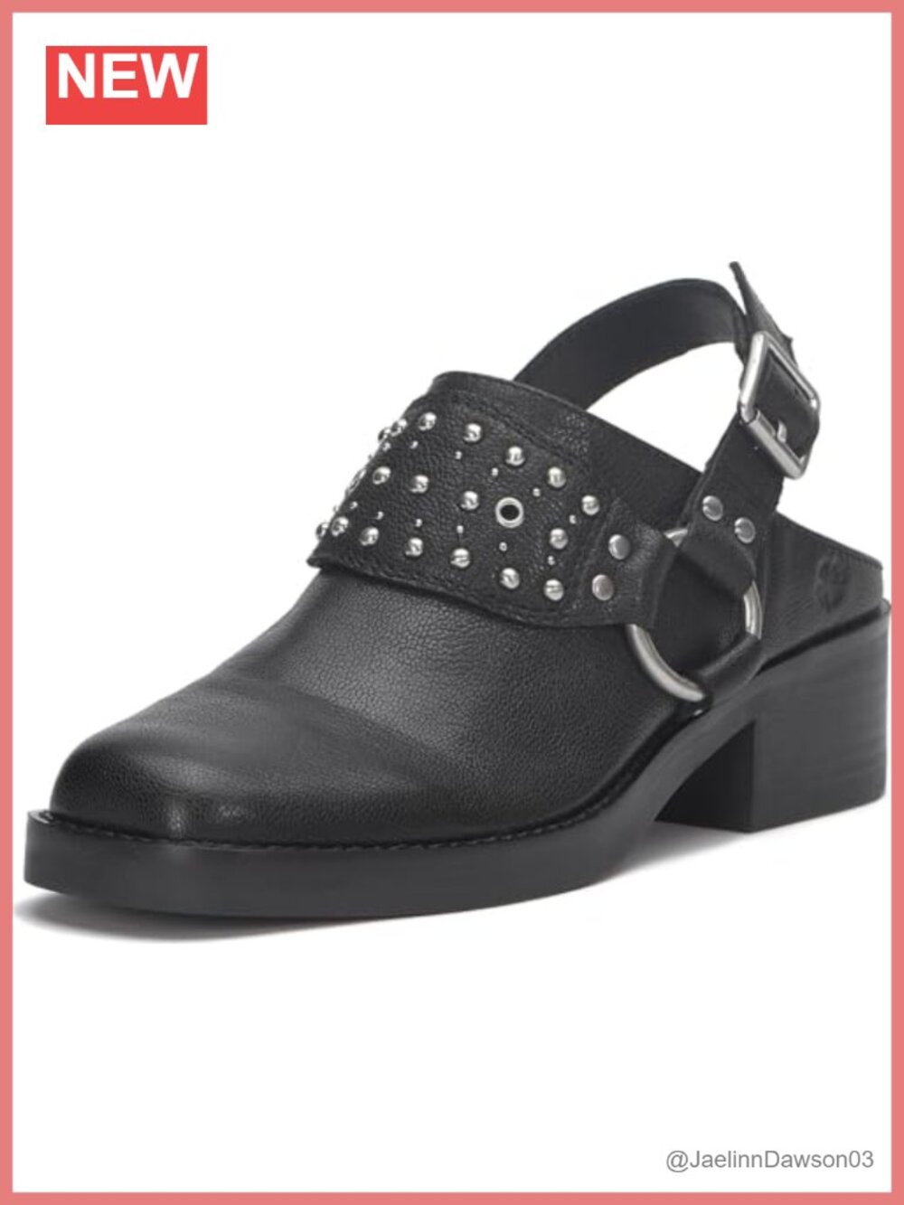 Lucky Brand Kalv Women's Leather Square Toe Mule Heels